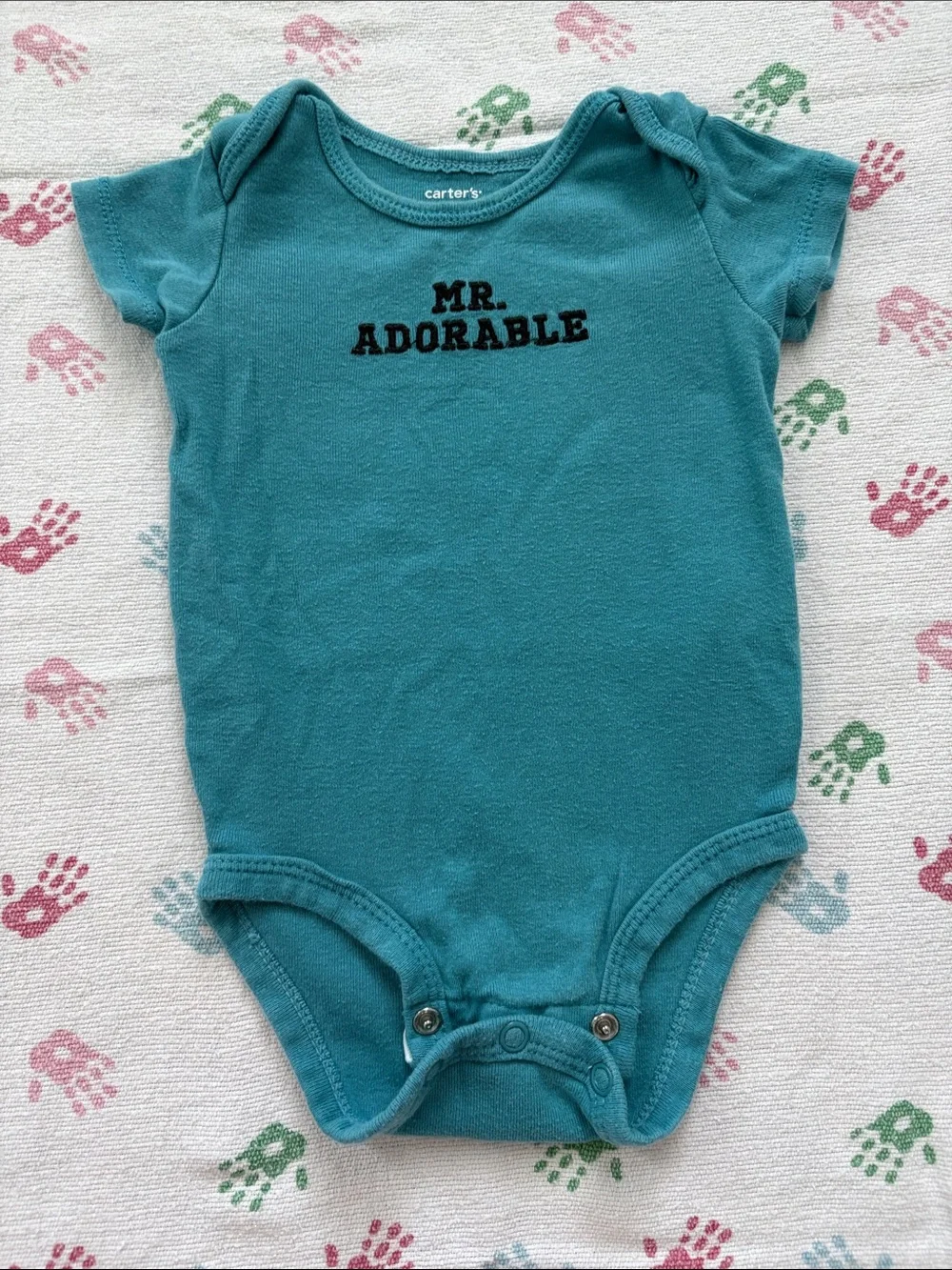 5for25 | Carter's Teal “Mr. Adorable” Baby Onesie